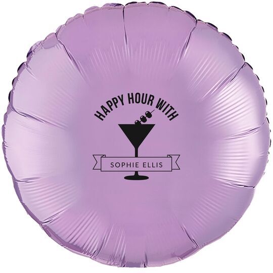 Happy Hour Martini Mylar Balloons